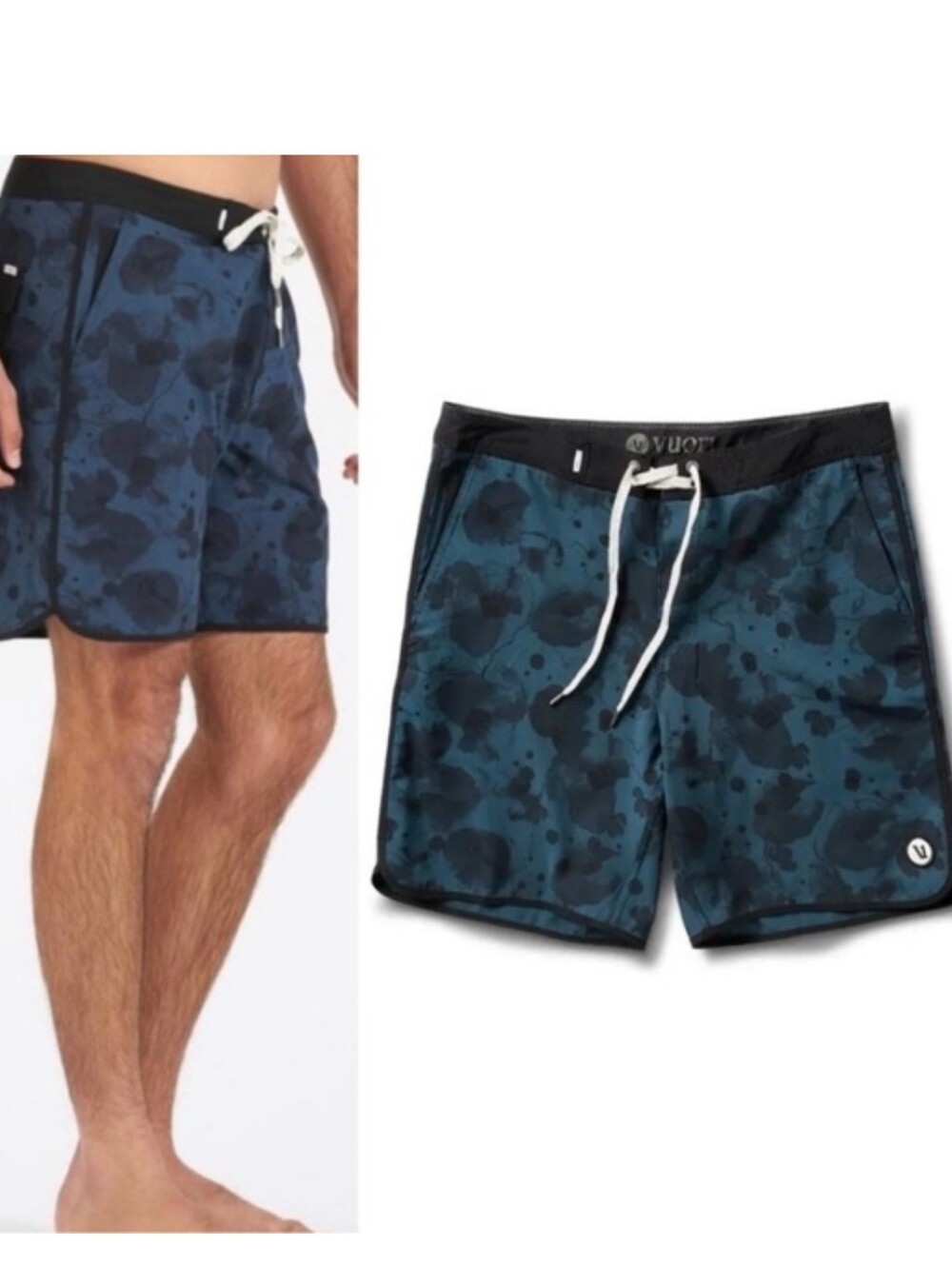 Vuori Cruise Boardshorts in Indigo Water Drop Size 38